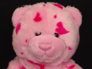 Gund Heads and Tales Pink Heart Valentine Plush Teddy Bear Stuffed