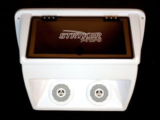 Stryker Ttop Electronics Box with Fusion Speakers Ebox Fishing Boat