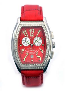ELINI New Yorker XL Red Diamond Ladies Watch Chronograph Chrono Grande