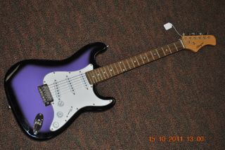 Stinger CF Martin Electric Guitar Purple and Black Korean Made 1980s