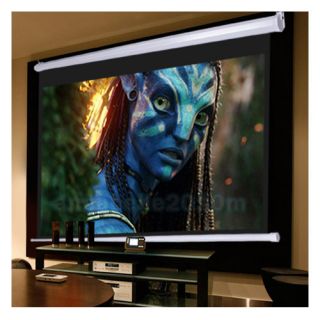 New 100 Electric HD Projection Screen Projector Home Cinema 16 9 Matt