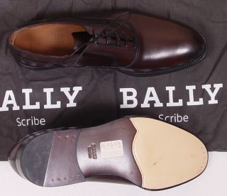 Bally Shoes $1195 Brown Scribe Edgard Oxford Handmade Dress Shoe 9 5