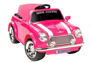  Electric Ride On 6V Pink Mini Cooper Rideon Car Battery Power Vehicle