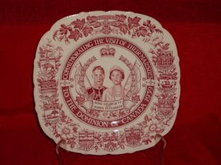 King George Queen Elizabeth 1939 Dominion of Canada Visit Plate