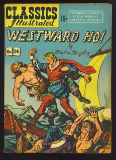Classics Illustrated 14 Westward HO HRN 53 First Illustrated Reprint