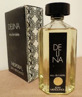 Vintage Greek Eau De Toilette Perfume Bottle JEAN MENOUNOS Delina