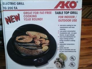   Table Top Electric Grill Made in Germany TG 200 EA Indoor Outdoor