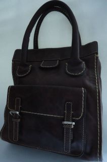 Chloe Edith Brown Leather Hand Bag Tote Authentic Made in Italy