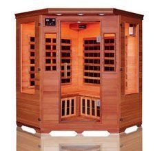 PURE SAUNAS 4 Person Far Infrared Canadian Cedar Sauna w Carbon