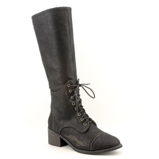 Ed Hardy Fordham Rd Womens Size 5 Black Synthetic Fashion   Knee High