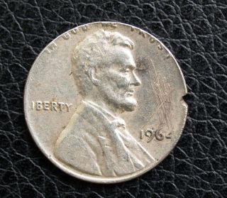 1964 Penny Struck on Dime Planchet Silver Penny 1964