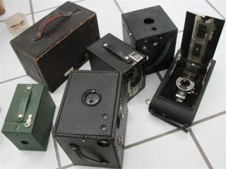 HUGE VINTAGE CAMERA COLLECTION  BOX FOLDING VIOPTICON, STEREO ANTIQUE