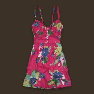 Hollister Women Scripps Pier Floral Ruffle Sun Dress L