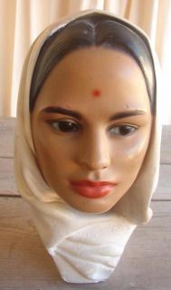 Edith Pedersen Bust Woman Bindi India Hindu Denmark 50s