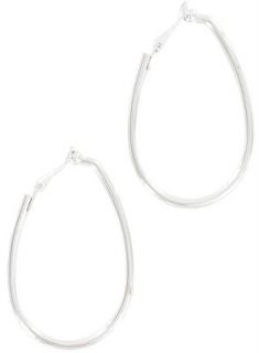 Clip On Earrings Sterling Silver Plated Hoop Loop Made in USA Large 2