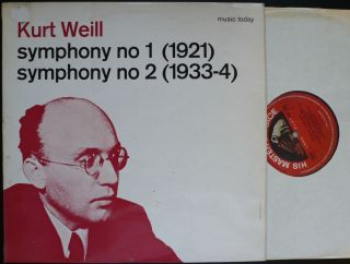 EMI ASD 2390 Kurt Weill Symphonies 1 2 Gary Bertini BBC So