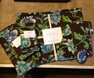 April Cornell 8 Placemats 8 Napkins 2 Towels 2 Oven Mitts Kitchen Lot