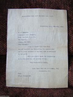 Gar Post 191 Ellenville Letter NY Dept of NY Gar Letterhead 1919