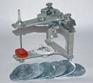 Whip Mix dental lab articulator with 6 extra mounting plates working