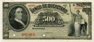 M478S El Banco de Queretaro 500 Pesos UNC 1629