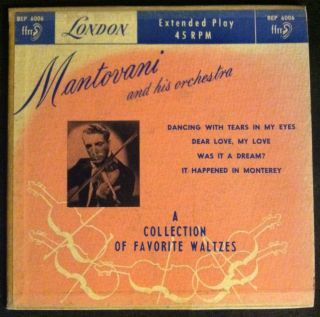 Mantovani A Collection of Favorite Waltzes 45 EP London BEP 6006 VG G