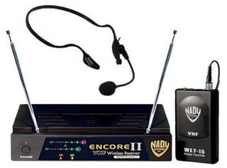 Nady Encore II Lt HM3 VHF Wireless Headset Microphone Transmitter