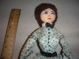  Doll with Yarn Hair Handmade Prairie Pioneer Dress 13 Tall