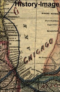 1863 Huge Lloyds Wall Map Eastern US Magnetic Telegraph