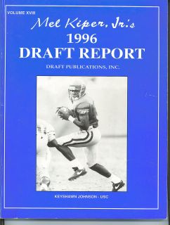 MEL KIPER JRS 1996 NFL DRAFT REPORT VERY RARE KEYSHAWN JOHNSON