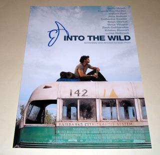 Into The Wild PP Signed 12x8 Poster Emile Hirsch