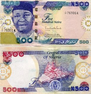 nigeria 500 naira central bank of nigeria 2010 pick new grade unc