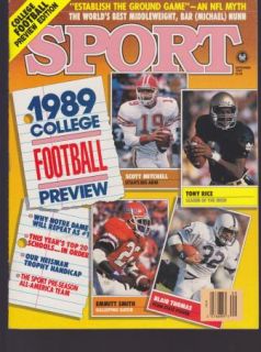  1989 College Football Magazine Tony Rice Emmitt Smith NFL