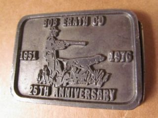 Bob Erath Co 25th Anniversary Belt Buckle Fishing Equipment Co Silver