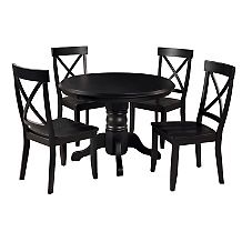 Lucianna Dining Table with Glass Top, 38in   Dark Brown at