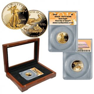Coin Collector 2010 ANACS PR70 FDOI LE of 475 Gold Eagle $5 Coin