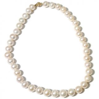 11 13mm Cultured Freshwater Pearl Graduated 18 Necklace with 14K