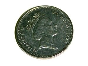 Coins Paper Money ELIZABETH II D G REG F D 1992 Ten Pence Coin