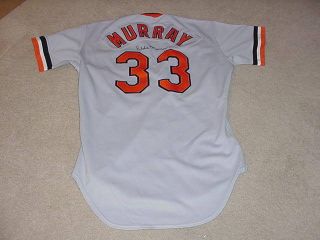 Eddie Murray Game Worn Signed Jersey 1987 Baltimore Orioles HOF