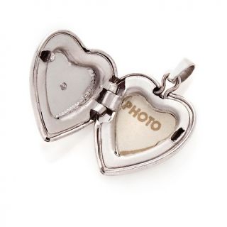 Jewelry Pendants Heart MAJ® 10K Heart Locket Diamond Pendant