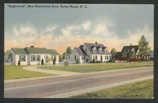 Englewood New Residential Area Rocky Mount Postcard 1930s