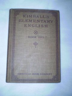 Kimballs Elementary English Book One (1911) Hardcover