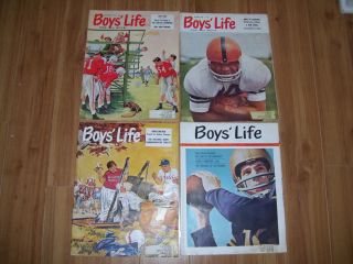  50S AND 60S Boys Life Football Magazines Roger Staubach Ernie Davis