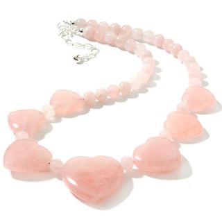 jay king beaded rose quartz hearts 19 14 necklace d 20120206041531137