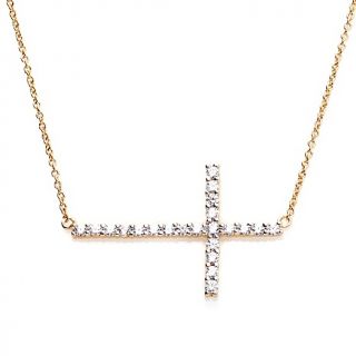  Absolute™ Round Sideways Cross 16 Necklace