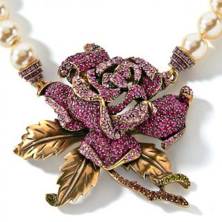 Heidi Daus Rose Elegance Simulated Pearl 17 Necklace