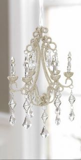Victorian Chandelier Glass Accent Elegant Christmas Ornament