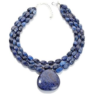 Jay King 3 Strand Blue Infinity Stone 18 Necklace