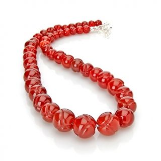 Mine Finds by Jay King Carved Carnelian Beaded 19 1/4 Necklace