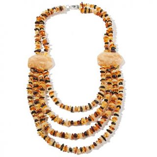 Age of Amber Age of Amber 4 Row Multicolor Amber Layered 18 Necklace