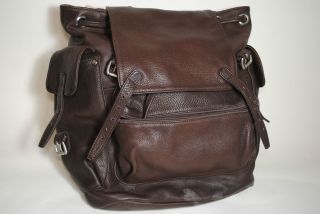 Ellington Leather Backpack Rucksack Dark Brown PEBBLED Great Condition